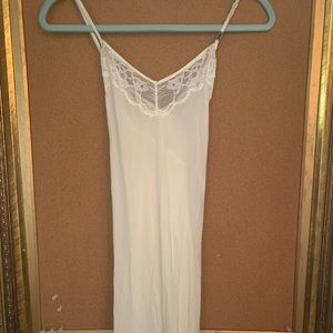 a white night gown